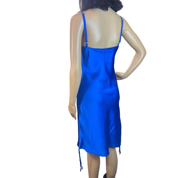 paper ❤ heart Sleeveless Satin‎ Slip Dress in Royal Blue Size XS - Picture 5 of 6